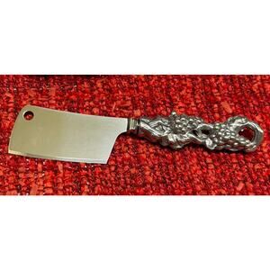 Arthur Court Cheese Knife Grapes Metal Stainless Steel Blade